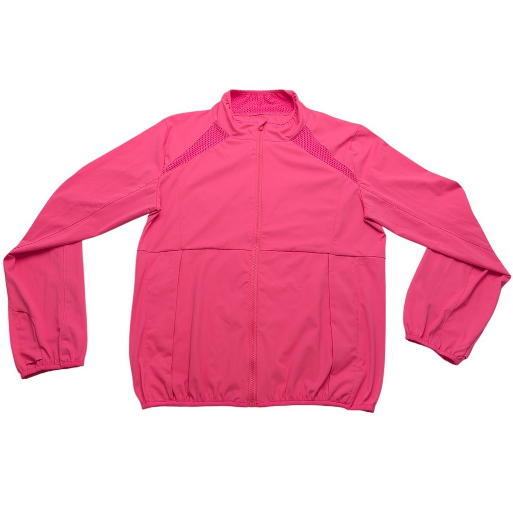 Zyia Active Windbreaker Jacket Womens XXL Hot Pink Full Zip Mesh